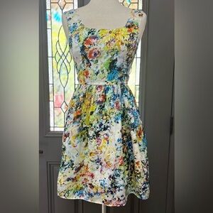 Sunny Girl ModCloth Women’s Fit & Flair Multicolor Floral Sun Dress